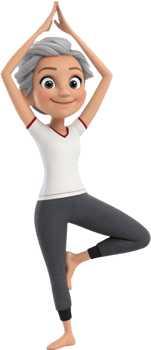 Cartoon Woman Exercising Brings Vibrant Charm to Fitness Projects. . png
