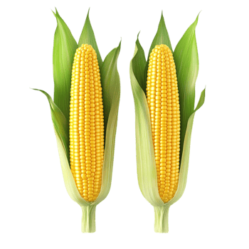 Fresh Ears of Corn on Transparent Background png
