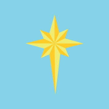 Star design illustrating a modern and simple Bethlehem Christmas concept graphic vector