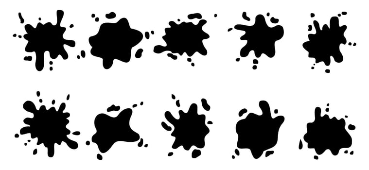 black white splash vector