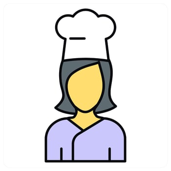 Chef and waiter icon concept vector