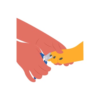 Nail Cutting Flat Illustration vector