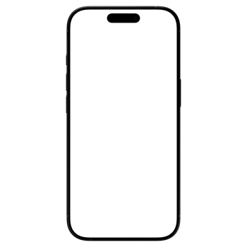 Black titanium smartphone mockup template front view. Without background png