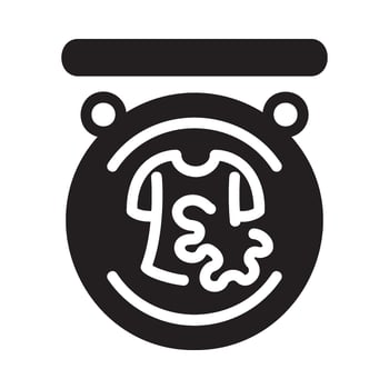 sign Glyph Icon White Background vector