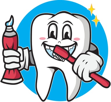 mascot logo for world oral health day vector