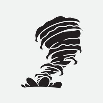 tornado and typhon icon good for symbol, logo, silhouette design, etc vector
