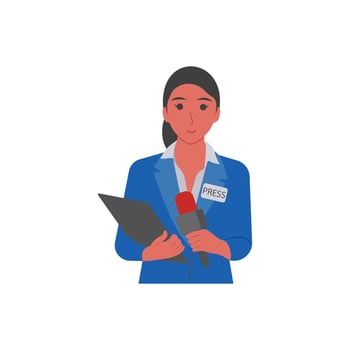 Journalist Flat illustration vector