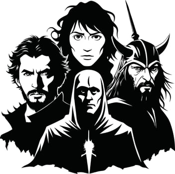 The Dark Lord and His Shadowed vector