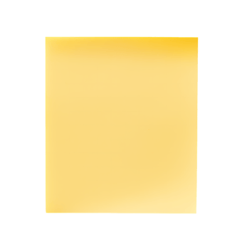 Yellow post it note isolated on transparent background png