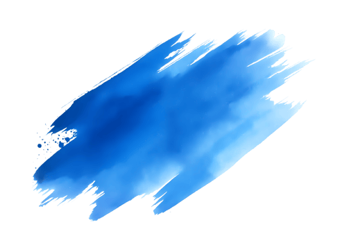 Watercolor blue sky background isolated on transparent background png