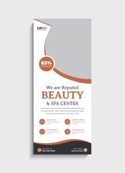 Professional Beauty Spa Salon roll up banner or standee design vector