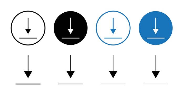 Download icon Black and white outline vector