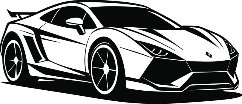 The Ultimate Supercar Silhouette vector