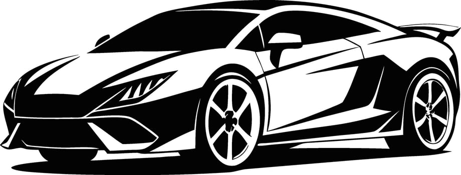 Minimalist Supercar Silhouette Design vector