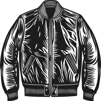 Hooded Utility Bomber Jacket Sketch vector
