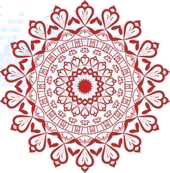 Mandala Ornament Illustration hand drawing flower vector