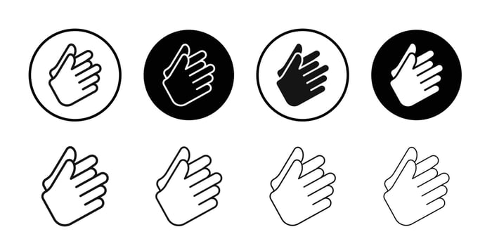 hand washing icon logo sign set outline vector