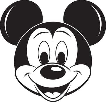 mickey mouse face coloring pages vector