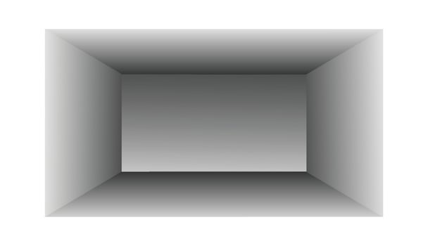 White empty room interior. 3D rendering white background illustration. vector