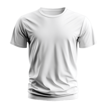 White T-Shirt with Transparent Background for Web and Print Use png