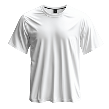 Minimalistic White T-Shirt with Clear Background for Graphics png