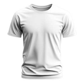 Simple White T-Shirt Transparent for Creative Applications png
