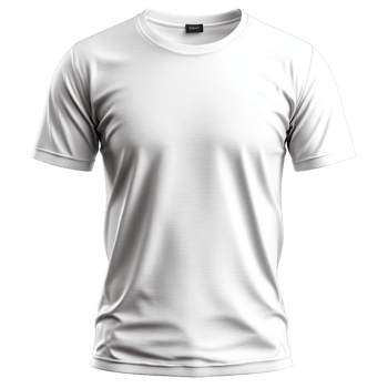 Realistic White T-Shirt on Transparent Background for Custom Use png
