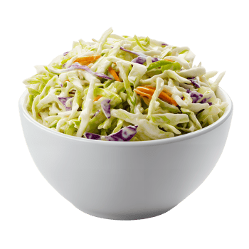 Staircase Coleslaw in Bowl on Transparent Background png