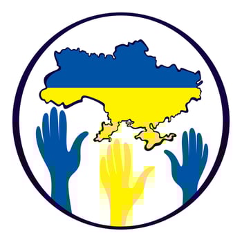 Support Ukraine. Support for the country during the occupation. Blue yellow colors vector