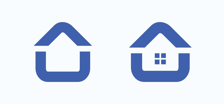 minimal house or home icon set real estate logo vector