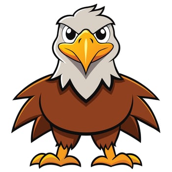 Cartoon bald eagle vector