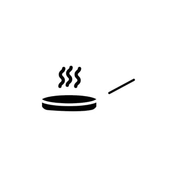 Frying pan icon logo sign set outline vector