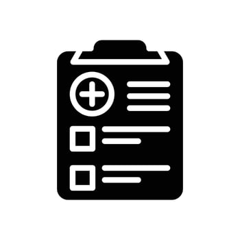 Medical report icon logo sign set outline vector