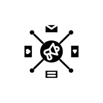 Social campaign icon logo sign set outline vector