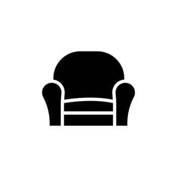 Sofa icon logo sign set outline vector
