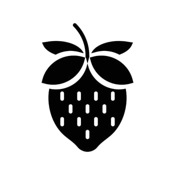 Strawberry icon logo sign set outline vector