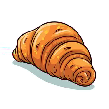 Freshly baked croissant on a light background vector