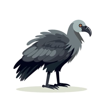 Vulture standing on ground in a simple setting vector