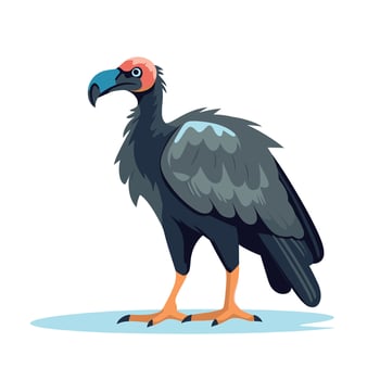 Colorful vulture standing on a flat surface vector