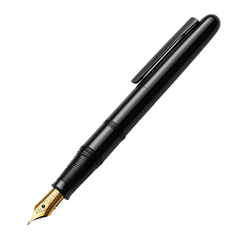 Elegant Black Fountain Pen Luxury Writing Instrument Office Supplies png
