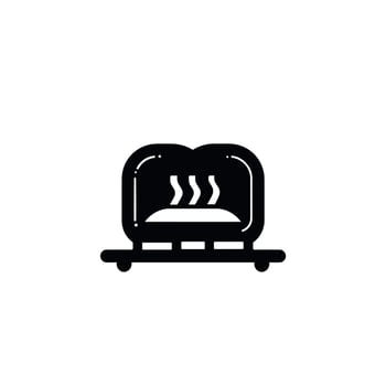 Toast is browning in a kitchen appliance vector