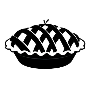 Delicious homemade apple pie with a lattice crust ready for serving at a family gathering vector