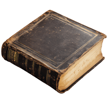 Antique Bible resting on a table, showcasing faith and spirituality in a timeless presentation, Bible christianity faith religion belief spirituality isolated png