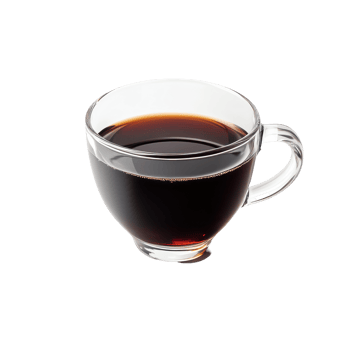 Enjoying a rich cup of black coffee in a clear glass on a clean transparent background, Black coffee in glass cup on transparent background png