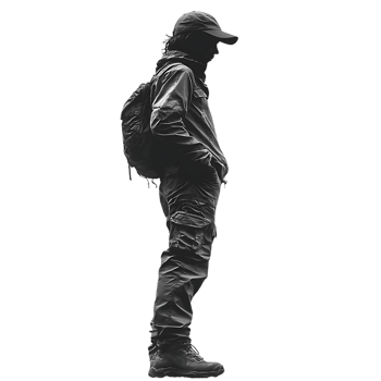 Hiker with Backpack, Transparent Background Images png