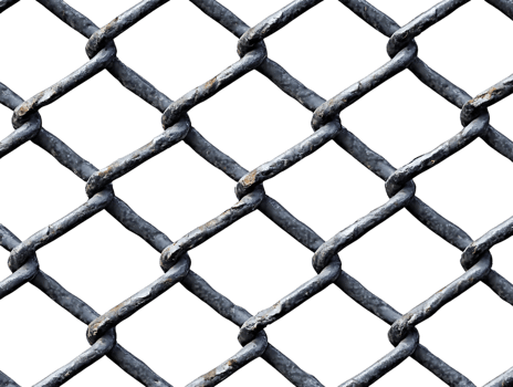 Chain Link Fence, Metal Grid Pattern with Transparent Background png