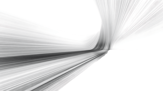 Abstract White Lines Flow Dynamically on Transparent Background png