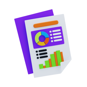 Data Visualization 3D Icon. Analysis Report 3D Icon png