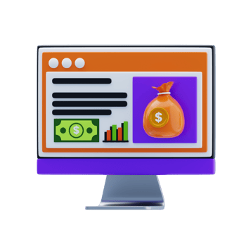 Business Profit 3D Icon. Business Growth 3D Icon png