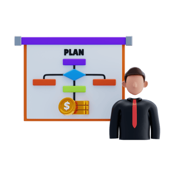 Business Plan 3D Icon. Business Presentation 3D Icon png